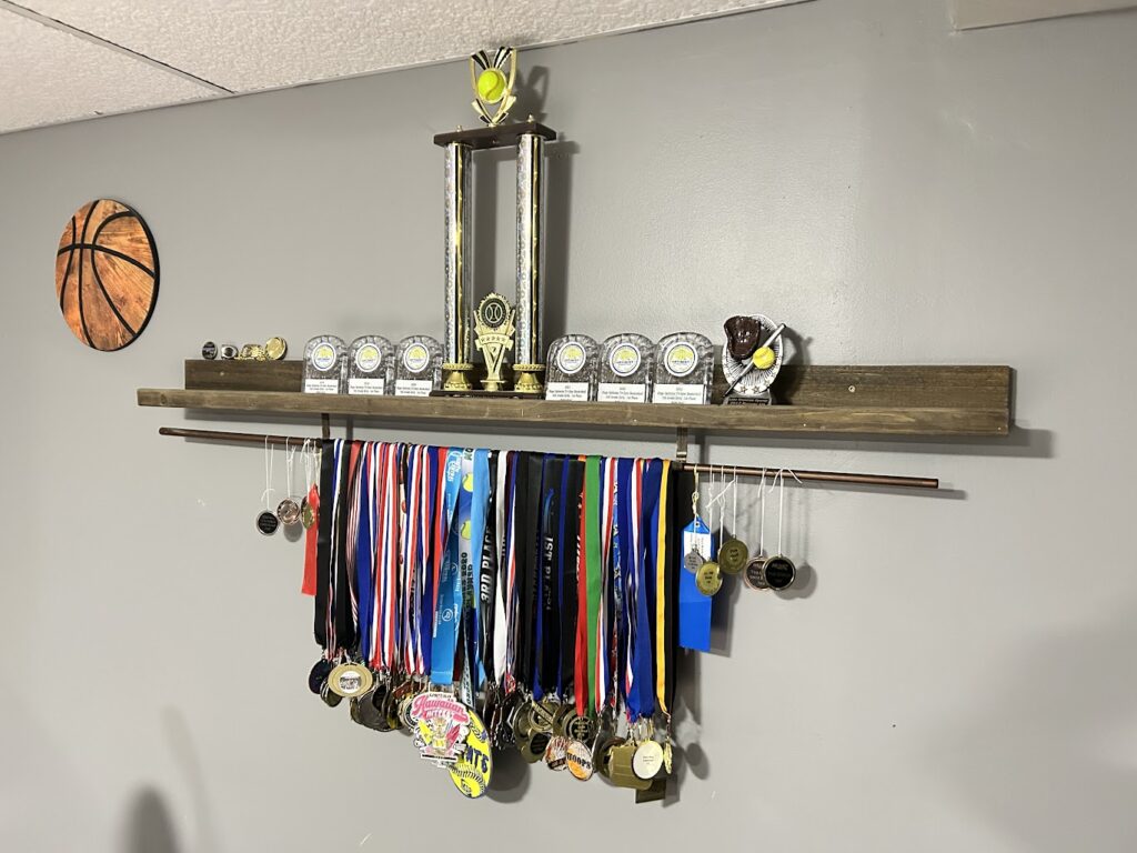 Medal Hanger and Trophy Display Shelf