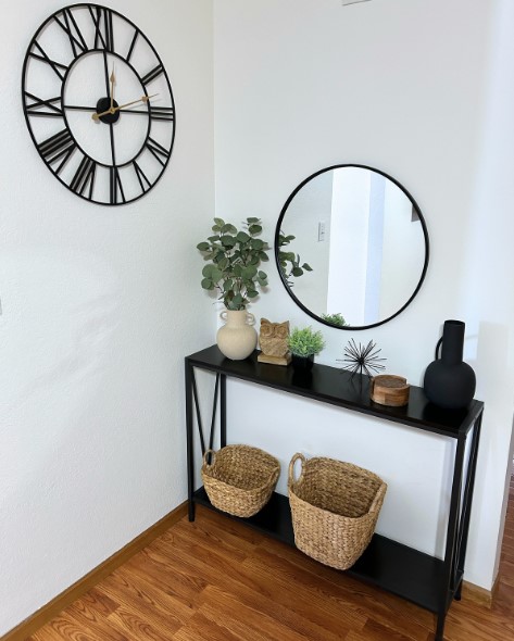 affordable black sofa table