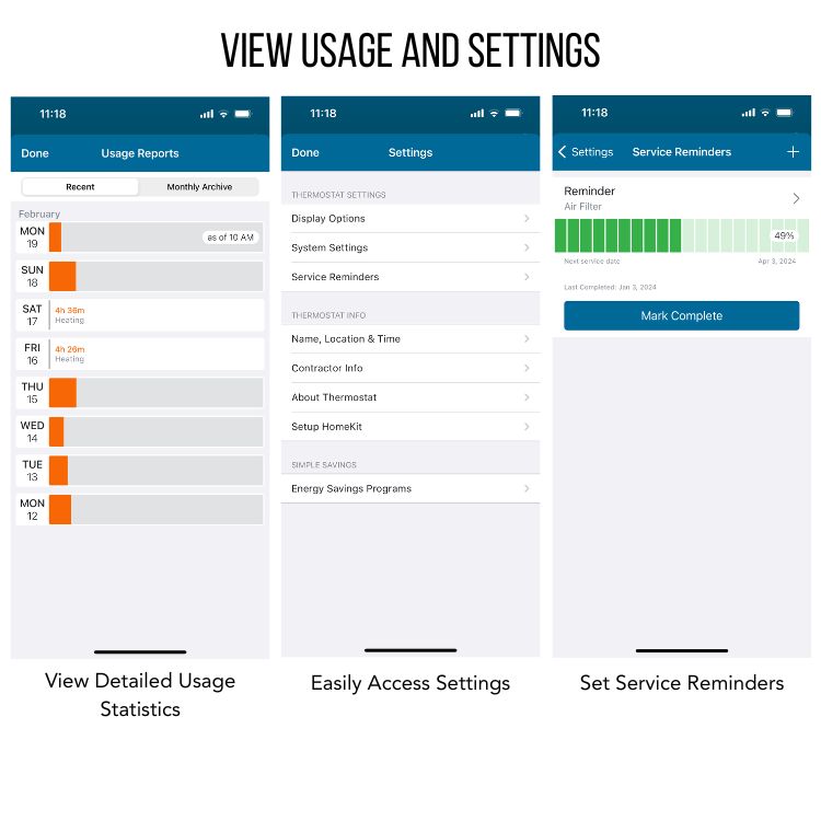 usage and settings sensi touch