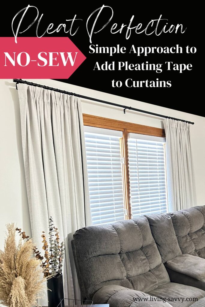 Curtain pleat tape diy