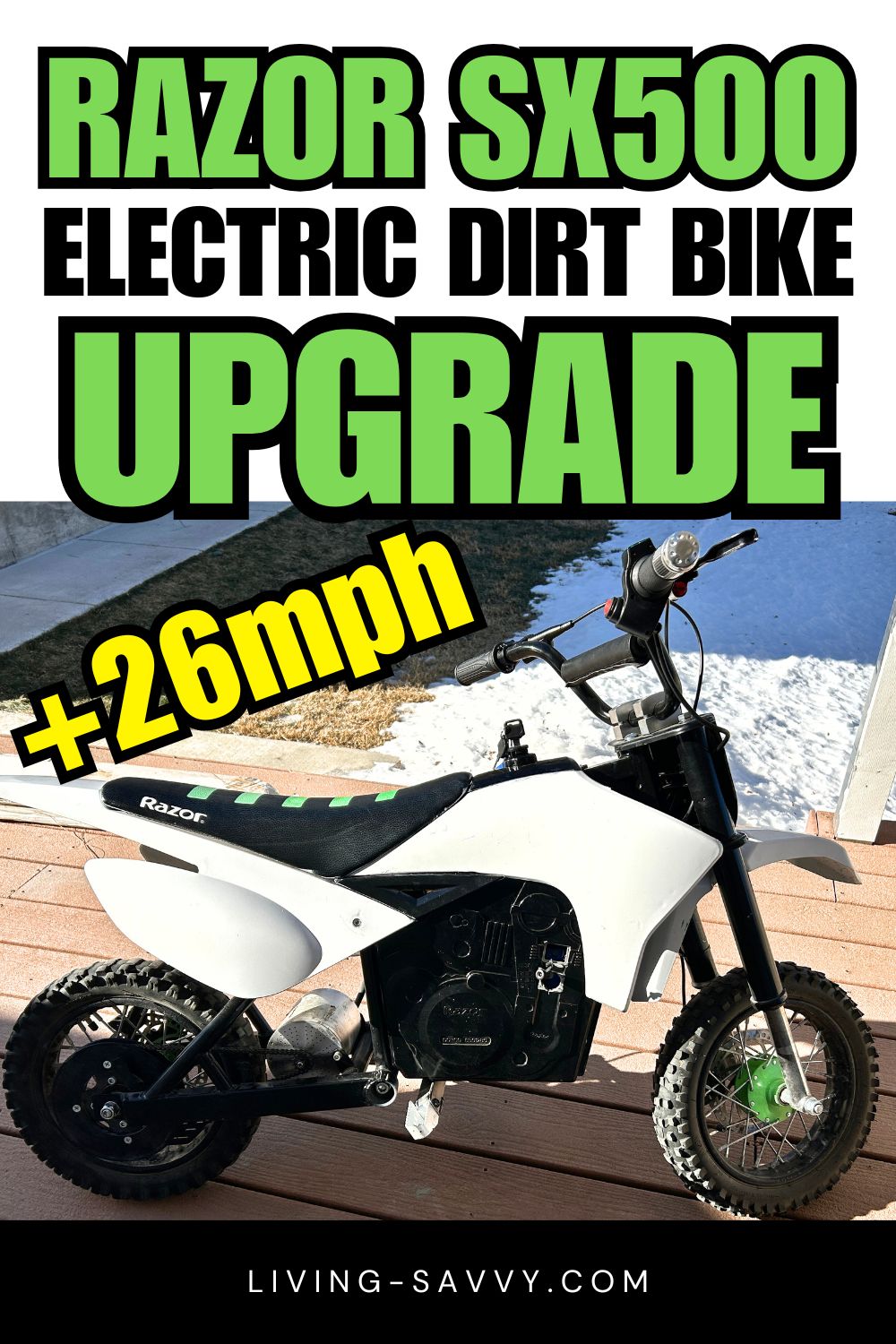 Razor SX500 Electric Dirt Bike Upgrade